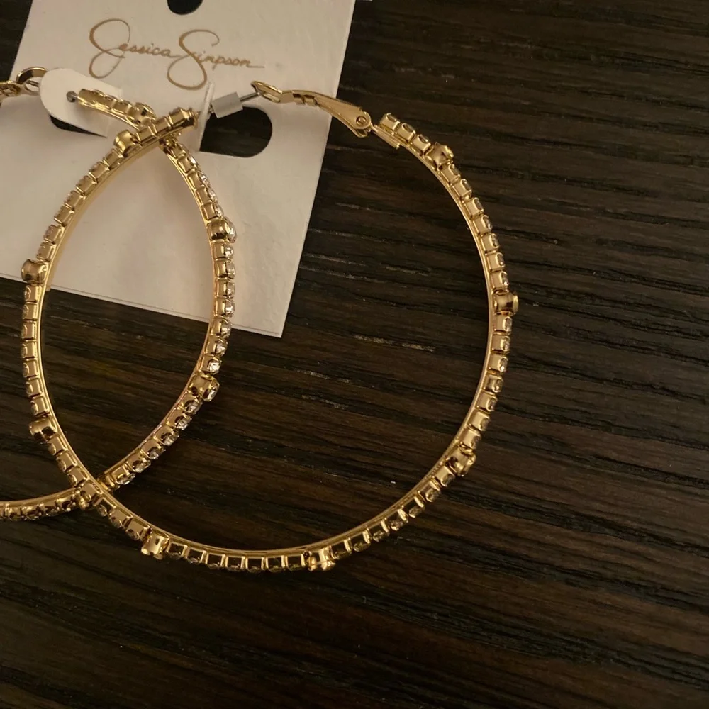 NEW Jessica Simpson hoop earrings